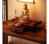 Étagère D'autel Bouddhiste Avec Étagère Coulissante, À Fixer Au Mur Ou À Poser Sur Un Bureau Support Pour Statue Bouddha Autel Table Méditation Meuble D'autel Pour Prière(DESKTOP,40CM/15.74")