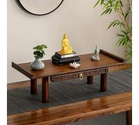 Étagère d'autel bouddhiste avec tiroirs rétractables, table de méditation rétro, sanctuaire de bureau pour statues de Bouddha et décoration spirituelle, peut contenir des portraits et des autels