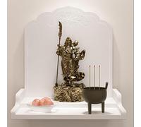Étagère d'autel de Bouddha, table murale moderne en bois, style chinois Guan Gong, dieu de la richesse, étagère de niche de Bouddha pour décoration d'intérieur