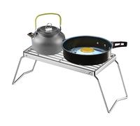 Étagère de barbecue | Étagère de barbecue d'extérieur pliable - Support portable anti-incendie en acier inoxydable pour sacs à dos design polyvalent, qui sert aussi bien d'étagère de barbecue que de