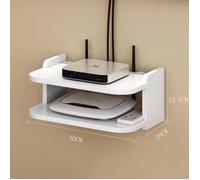 Étagère de boîte de télévision flottante montage mural support de routeur WiFi organisateur de boîtier décodeur-30cm
