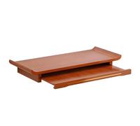Étagère de Bouddha Murale en Bois de Camphre pour Maison, Étagère Bouddhiste Mural avec Plateau Rétractable Table de pour Statue de Bouddha Encens et Objets Sacrés(Brown,58cm)