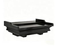 Étagère de Bouddha Petite Table de Méditation en Bois Conception a Double Niveau en Bois Massif Support Statue pour la Décoration Religieuse et L'exposition D'objets Sacrés(Black,35cm)