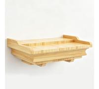 Étagère de Bouddha Petite Table de Méditation en Bois Conception a Double Niveau en Bois Massif Support Statue pour la Décoration Religieuse et L'exposition D'objets Sacrés(Yellow,40cm)