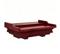 Étagère de Bouddha Petite Table de Méditation en Bois Conception a Double Niveau en Bois Massif Support Statue pour la Décoration Religieuse et L'exposition D'objets Sacrés(Brown,35cm)