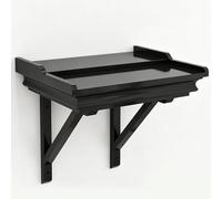 Étagère de Bouddha Petite Table de Méditation en Bois Conception a Double Niveau en Bois Massif Support Statue pour la Décoration Religieuse et L'exposition D'objets Sacrés(Black,50cm)