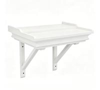Étagère de Bouddha Petite Table de Méditation en Bois Conception a Double Niveau en Bois Massif Support Statue pour la Décoration Religieuse et L'exposition D'objets Sacrés(White,50cm)