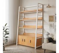 Étagère de boulanger à 5 niveaux, support pour micro-ondes, étagères de rangement de cuisine, étagère échelle en métal avec armoires pour salon et chambre à coucher