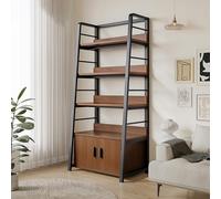 Étagère de boulanger à 5 niveaux, support pour micro-ondes, étagères de rangement de cuisine, étagère échelle en métal avec armoires pour salon et chambre à coucher