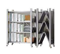 Étagère de boulanger de cuisine avec roulettes, chariot de table basse à 3/4/5 niveaux, support de micro-ondes, étagère de rangement pour salon, salle à manger, bureau (5 niveaux, gris) (4 niveaux)