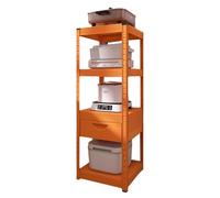 Étagère de boulanger robuste avec hauteur réglable et tiroirs pour un rangement amélioré de la cuisine, idéal pour le salon, le garage et l'organisation du balcon