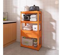 Étagère de boulanger robuste avec hauteur réglable et tiroirs pour un rangement amélioré de la cuisine, idéal pour le salon, le garage et l'organisation du balcon