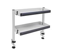 Étagère de bureau à 2 niveaux avec dispositif de serrage pour bureau, étagère à pince, organisateur de bureau, bibliothèque, capacité de charge 10 kg, pour bureaux, chambres, salons, etc