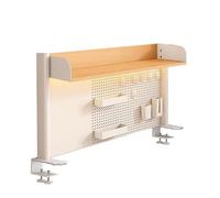 Étagère de bureau à 2 niveaux avec panneau perforé, extension de support de moniteur à pince, étagère de rangement industrielle pour bureau et dortoir, accessoires informatiques, 100 x 38 x 12,5 cm