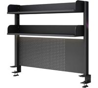 Étagère de bureau à clipser avec panneau d'intimité - Extension de station de travail peu encombrante pour bureau et bureau de jeu
