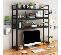 Étagère de bureau à deux ou trois niveaux pour ordinateur, étagère multifonctionnelle et support de rangement, support de rangement de grande capacité, convient à la maison, au bureau(C,95cm/37.4in)