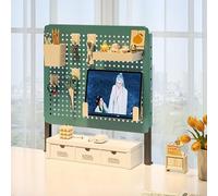 Étagère de bureau à pince, kit de combinaison de panneau perforé, panneau de séparation de bureau, nizer de bureau, panneau d'intimité flottant pour bureau - Vert à clipser, 40 cm