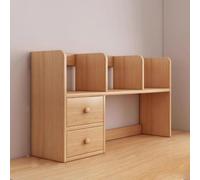 Étagère De Bureau À Poser, étagère polyvalente en bois à 2 niveaux, pour la maison, la résidence universitaire, les fournitures de bureau, bibliothèque de comptoir peu encombrante(100x17x48cm)