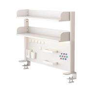 Étagère de bureau avec panneau perforé, étagère de bureau multifonction pour la maison, le dortoir ou la configuration de jeu,