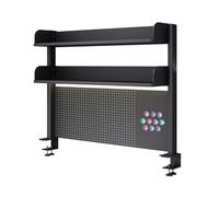 Étagère de bureau avec panneau perforé, étagère de rangement multifonction pour la maison, le bureau, le dortoir et le bureau de jeu,