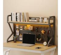 Étagère De Bureau, Casier De Bureau, Dortoir, Bureau De Dortoir, Planche À Clous Pour Étudiants, Bibliothèque, Support De Rangement De Bureau En Bois(Black single layer,130cm/51in)