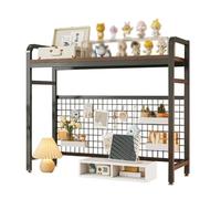 Étagère De Bureau - DIY Étagère Livre Bureau Bibliothèque Organisateur De Bureaus À Poser, Étagère De Comptoir Polyvalente En Métal Et MDF, Étagère De Décoration Pour Bureaus À Domicile(A,75x20x89cm)
