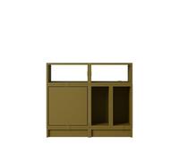 Étagère de Bureau Empilée Muuto Configuration 5 Marron-Vert