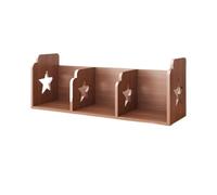 Étagère de bureau en bois avec 3 compartiments, petite bibliothèque pour dortoir, bureau et maison, rangement multifonction, couleur noyer noir