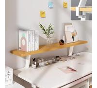 Étagère de Bureau en Bois, étagère de Bureau Polyvalente à Pince, Organiseur à Hauteur réglable, étagère de Rangement d'angle, bibliothèque de comptoir(Natural,L-80cm)