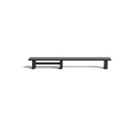 Étagère de bureau en bois noir pour double écran - Organiseur de bureau en bois noir - Moyen v2 | 91,5 cm