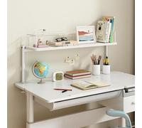 Étagère de bureau en métal avec clip en C - Extension de bureau de 80 cm - Économie d'espace - Solution de rangement polyvalente
