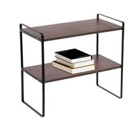 Étagère de bureau - Étagère de rangement robuste à 2 niveaux - Étagère de rangement de bureau à 2 niveaux, pour chambre à coucher, cuisine, bureau, chambre d'étudiant, décoration et jardinière