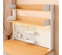 Étagère de bureau extensible à 2 niveaux pour accessoires de table, solution de rangement au-dessus du bureau