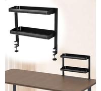 Étagère de bureau extensible de 43,2 cm pour fournitures de bureau - Solution de rangement au-dessus ou au-dessous du bureau - Économie d'espace - Pour la maison et le bureau
