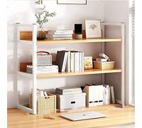 Étagère de bureau industrielle en fer, étagère de rangement multifonction à 2 niveaux, simple pour chambre à coucher, présentoir élégant, parfait pour la décoration de bureau à domicile