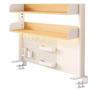 Étagère de bureau moderne à pince robuste pour accessoires Finition naturelle 100 x 95 cm Parfait pour la maison et le bureau