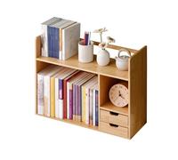 Étagère de Bureau Modulable avec Tiroir Compartiment Ouvert Bibliothèque en Bois de Bureau Forte Capacité de Charge pour Maison, Dortoir(68cm)