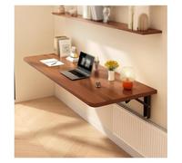 Étagère de bureau murale pliable - Plateau polyvalent peu encombrant pour cuisine, balcon, chambre à coucher (noyer, 80 x 30 cm) - Facile à installer, design élégant