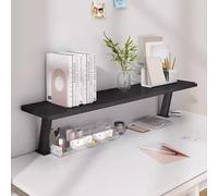 Étagère de bureau polyvalente à clipser - Nizer de bureau robuste pour jeux et accessoires de bureau, rehausseur ergonomique pour écran d'ordinateur, support d'impression (couleur : noir, taille : L