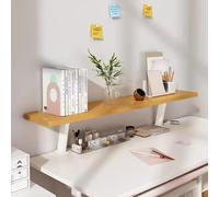 Étagère de bureau pour jeux et accessoires de bureau, rallonge de bureau robuste avec design ergonomique, idéale pour moniteur, ordinateur portable et support d'imprimante, couleur naturelle, taille L