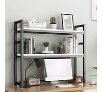 Étagère de bureau réglable, étagère de rangement à 2 niveaux, clapier de comptoir pour bureau d'ordinateur, support d'imprimante, solution d'organisation efficace du bureau
