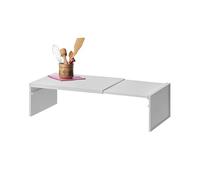 Étagère de cabinet extensible empilable Organisateur de couches Unité de rack peu encombrante | Accessoires de cuisine haute performance, stockage de barre de stockage, étagère en acier réglable pour