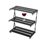 Étagère de camping pliable - Étagère portable à 3 niveaux | Organiseur de pique-nique et station de cuisson robuste - Rangement robuste pour une utilisation en intérieur/extérieur - Bureau de camping