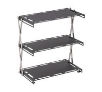 Étagère de camping | Table de rangement en acier inoxydable, rustique mais pratique, système de support inébranlable pour cuisine, camping, pêche, cour, barbecue, intérieur et extérieur