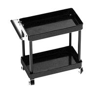 Étagère de chariot à outils, chariot à outils fiable et pratique en métal de performance durable et durable avec roues pour accessoires RC pour garage d'atelier(le noir)