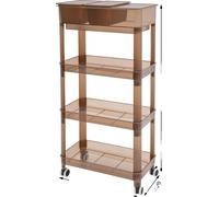 Étagère de chariot multicouche, design moderne, matériau durable, chocolat