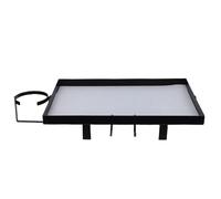 Étagère de Chevet, étagère de Table de Lit superposé, Plateau de Table D'appoint Robuste à Clipser pour Dortoir, Plateau Organisateur de Nuit avec Porte-gobelet Amovible (Black)
