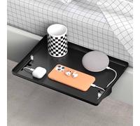 Étagère De Chevet pour Chambre Étudiante, Plateau Bureau Flottant À Clipser, Étagère De Chevet Modern Innovations pour Lit, Plateau Canapé Suspendu avec Cordon,Noir