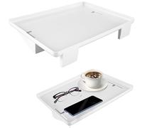 Étagère de chevet pour lit, 32 x 23,3 x 5,3 cm, plateau de rangement robuste avec support de cordon, plateau de chevet amovible, organiseur multifonctionnel, table d'appoint de lit flottante pour