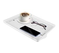 Étagère de Chevet pour Lit Superposé, Table Amovible 32x23x5cm, Plateau avec Fente pour Câbles, à Clipser pour Rangement de Téléphone, Livres, Tasse